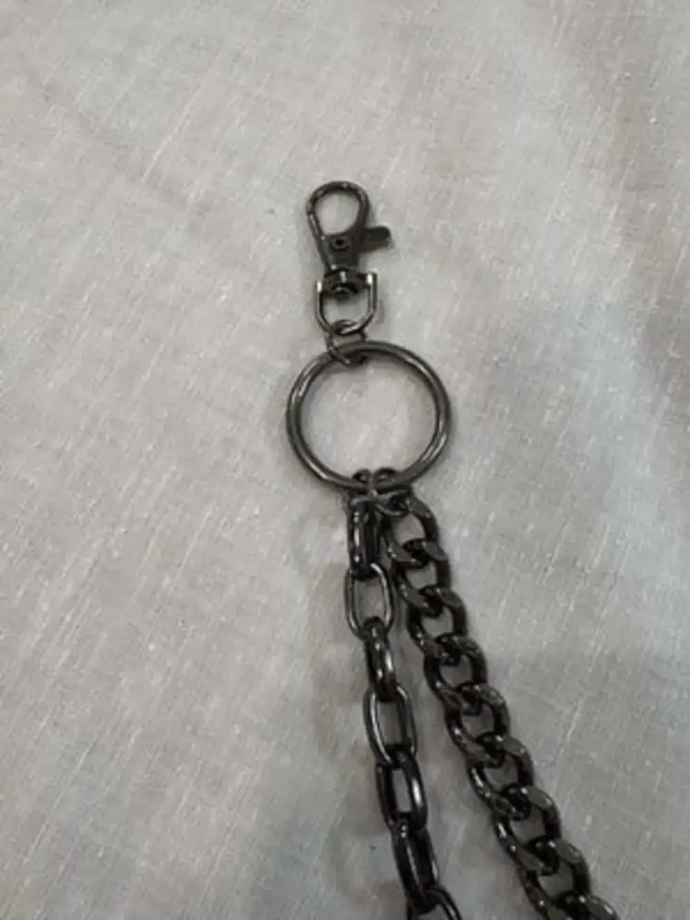 Punk Trousers Chains for Pants Or Purse Chain  Chain with Black Metal Detail